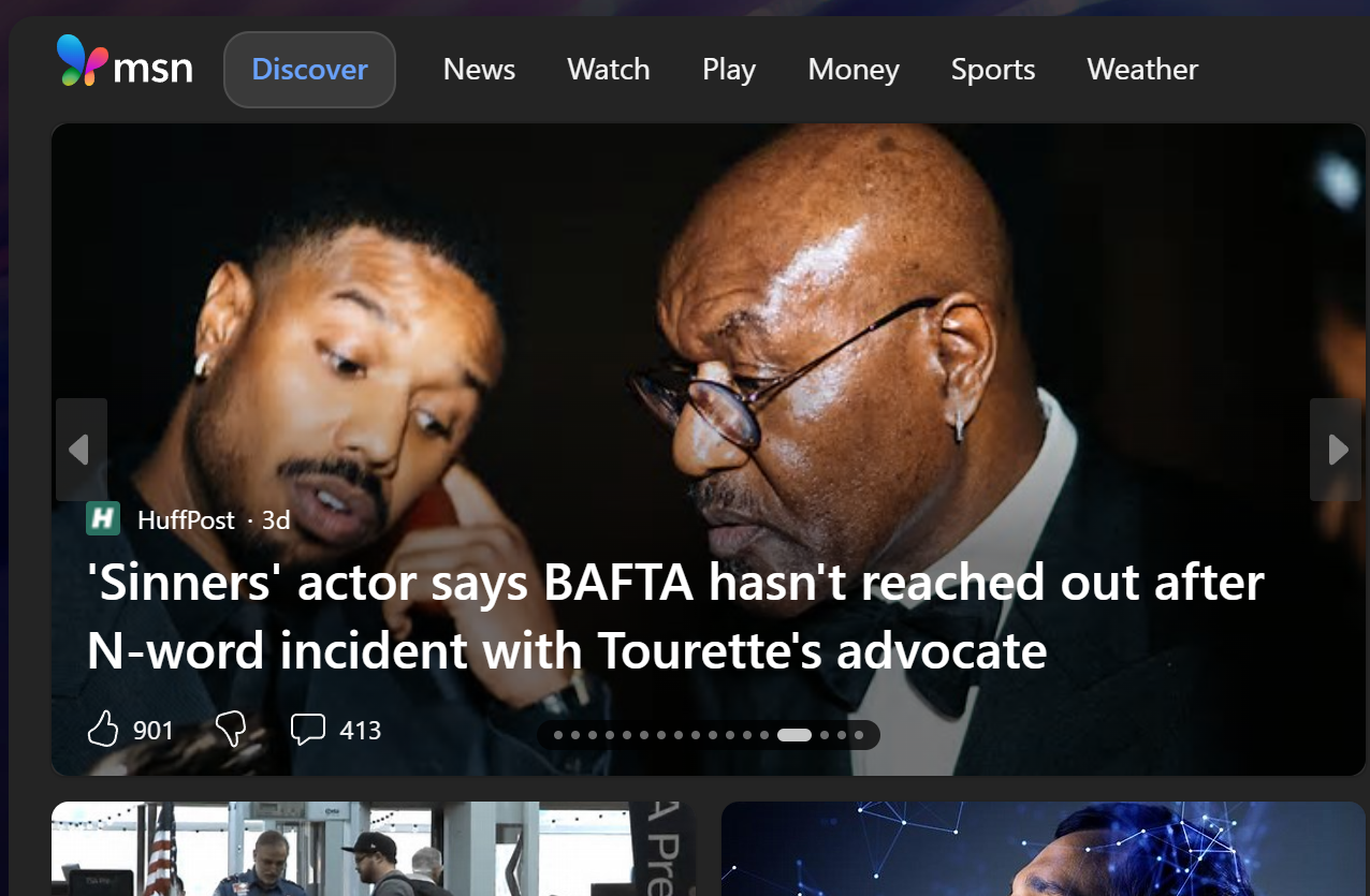 HuffPost: BAFTA hasn't reached out after N-word incident