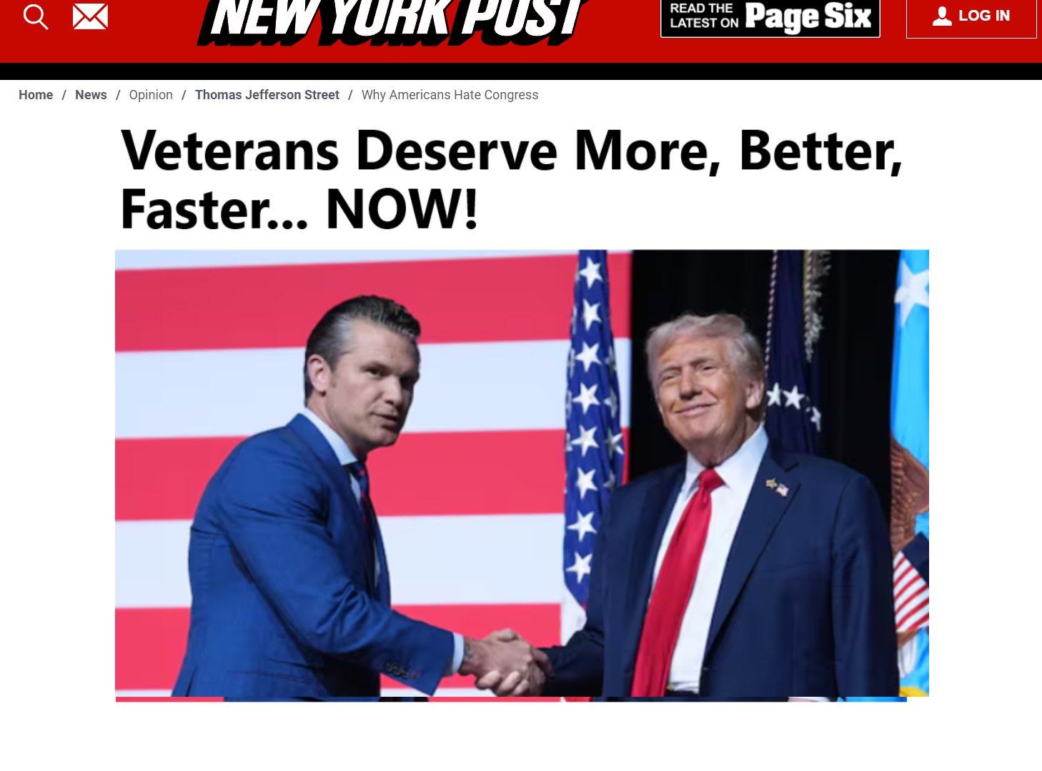 New York Post: Veterans Deserve More, Better, Faster... NOW!